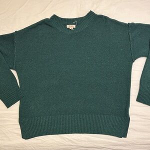 Ana Deep Green Crew Neck Sweater
